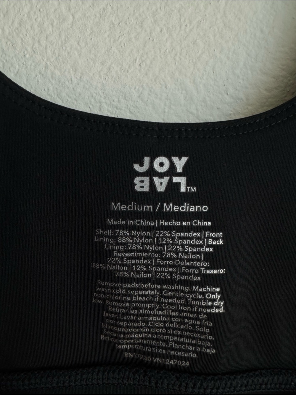 JoyLab Black Scallop Edge Crop Sports Bra - Picture 5 of 5